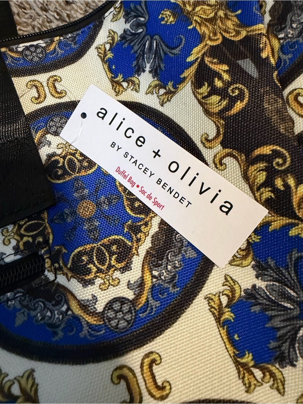 ⚡️NWT Alice + Olivia Regal Romance Sapphire Duffle Tote - Picture 6 of 9